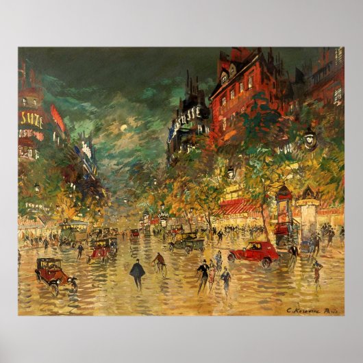 Constantin Korovin: Parijs bij nacht Poster (Voorkant)