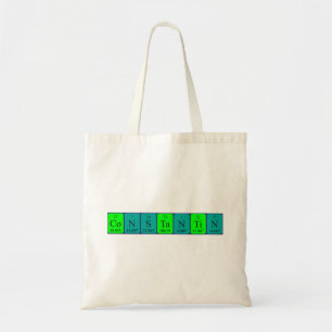 Constantin periodieke tabelnaam canvas tas
