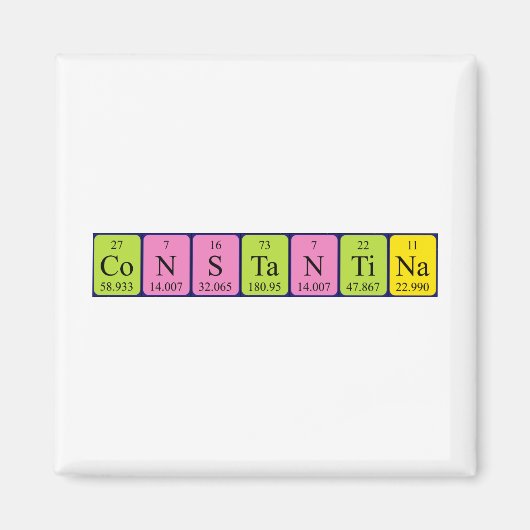Constantina periodiek table name magnet (Voorkant)