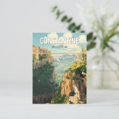 Constantine Algeria Travel Art Vintage Briefkaart (Staand voorkant)