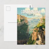 Constantine Algeria Travel Art Vintage Briefkaart (Voorkant / Achterkant)