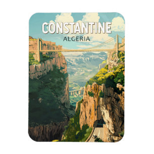 Constantine Algeria Travel Art Vintage Magneet