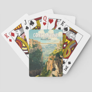 Constantine Algeria Travel Art Vintage Pokerkaarten