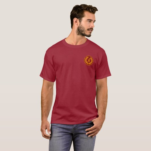 Constantine het Great Maroon & Gold Laurea Shirt (Voorkant volledig)