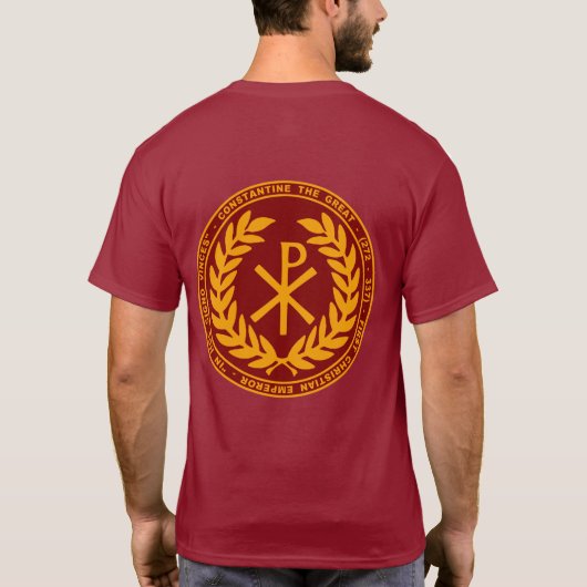 Constantine het Great Maroon & Gold Laurea Shirt (Achterkant)