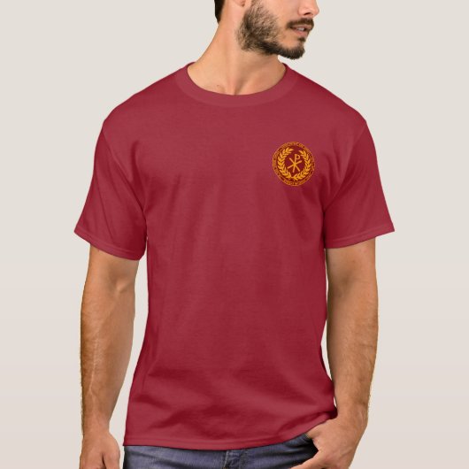 Constantine het Great Maroon & Gold Laurea Shirt (Voorkant)