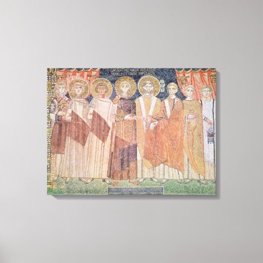 Constantine IV die aan bisschop voorrechten toeken Canvas Afdruk (Voorkant)