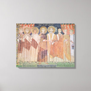 Constantine IV die aan bisschop voorrechten toeken Canvas Afdruk