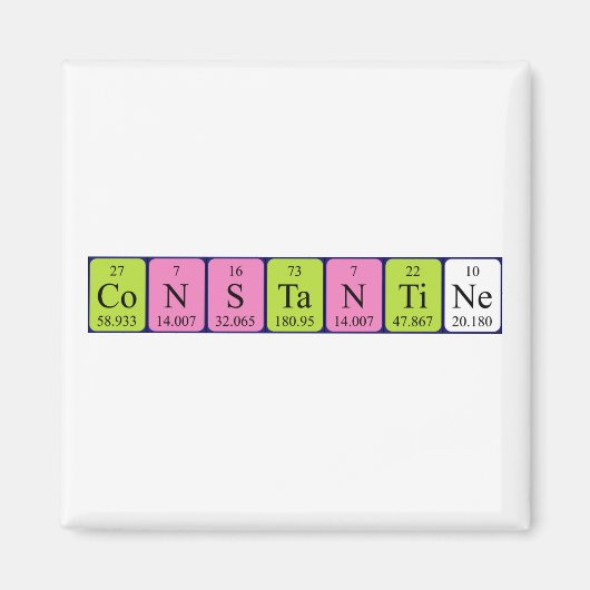 Constantine periodieke table name magnet (Voorkant)