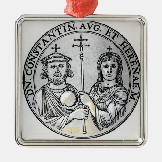 Constantine VI en zijn moeder Irene Metalen Ornament (Voorkant)