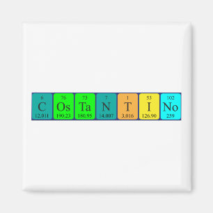 Constantinetabel met de periodieke naam magnet