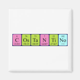 Constantinetabel met de periodieke naam magnet