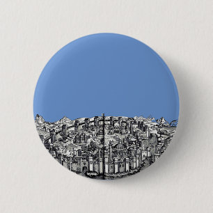 Constantinopel hoofdstad van het Romeinse Rijk Ronde Button 5,7 Cm