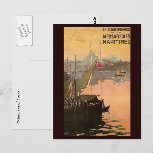  Constantinopel Reisreclame Briefkaart (Voorkant / Achterkant)