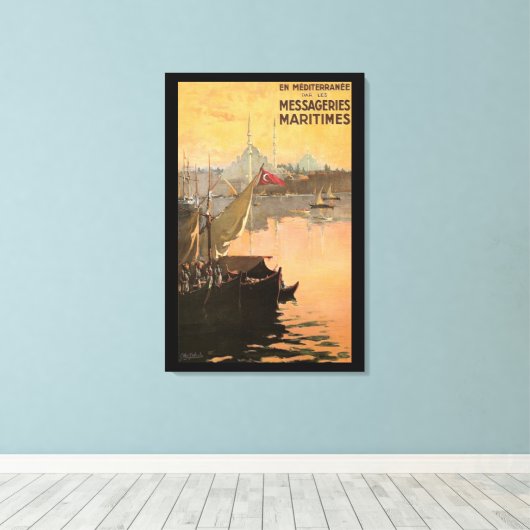  Constantinopel Reisreclame Canvas Afdruk (Insitu (Houten vloer))