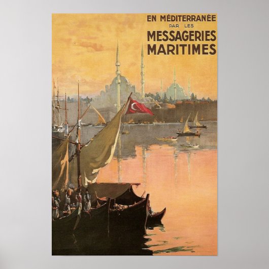 Constantinopel Reisreclame Poster (Voorkant)