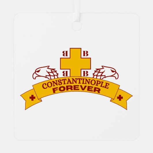 Constantinopel voor altijd metalen ornament (Achterkant)