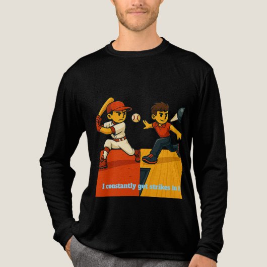 Constantly get strikes in 1! Tri-Blend shirt (Voorkant volledig)