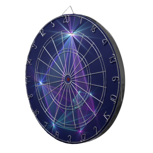 Constellatie, Abstracte Fantasy Fractal Art Dartbord (Voorkant Rechts)