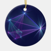 Constellatie, Abstracte Fantasy Fractal Art Keramisch Ornament (Voorkant)