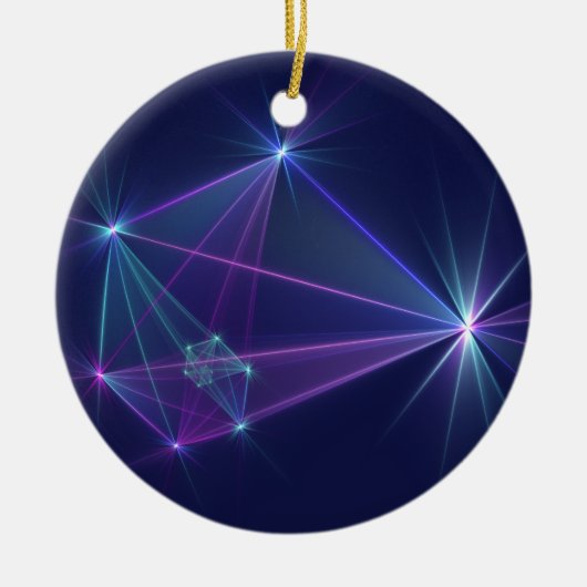 Constellatie, Abstracte Fantasy Fractal Art Keramisch Ornament (Voorkant)