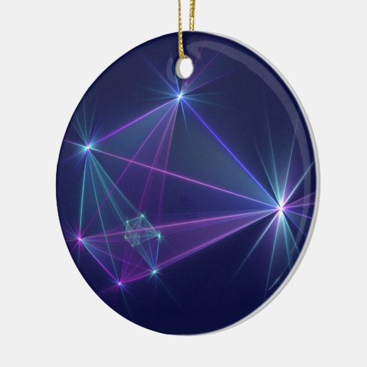 Constellatie, Abstracte Fantasy Fractal Art Keramisch Ornament (Links)