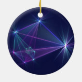 Constellatie, Abstracte Fantasy Fractal Art Keramisch Ornament (Achterkant)