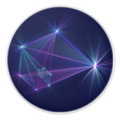 Constellatie, Abstracte Fantasy Fractal Art Keramische Knop (Voorkant)