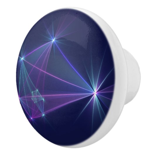 Constellatie, Abstracte Fantasy Fractal Art Keramische Knop (Rechts)