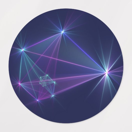 Constellatie, Abstracte Fantasy Fractal Art Labels (Design 2)