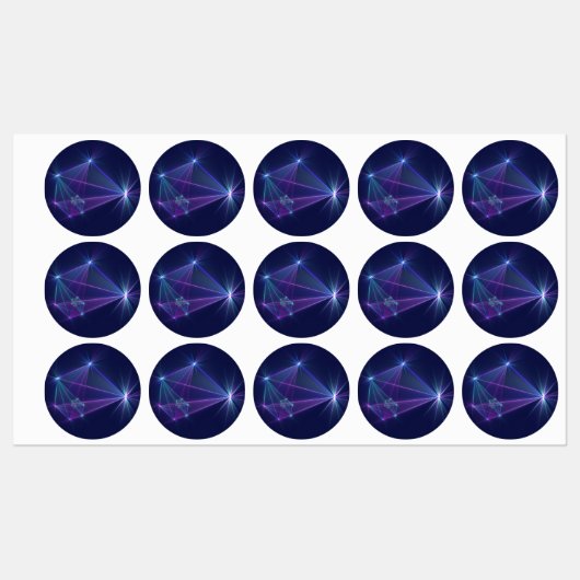 Constellatie, Abstracte Fantasy Fractal Art Labels (Vel)