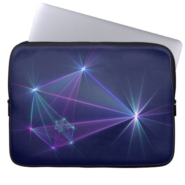 Constellatie, Abstracte Fantasy Fractal Art Laptop Sleeve (Voorkant)