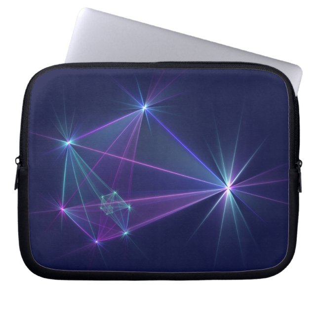 Constellatie, Abstracte Fantasy Fractal Art Laptop Sleeve (Voorkant)