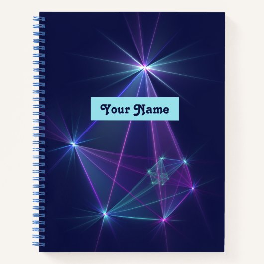 Constellatie, Abstracte Fantasy Fractal Art Name Notitieboek (Voorkant)