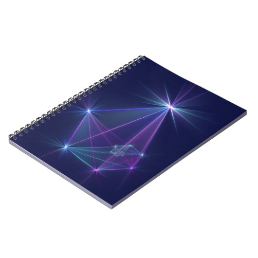 Constellatie, Abstracte Fantasy Fractal Art Notitieboek (Linkerzijde)