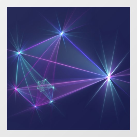 Constellatie, Abstracte Fantasy Fractal Art Raamsticker (Vel)