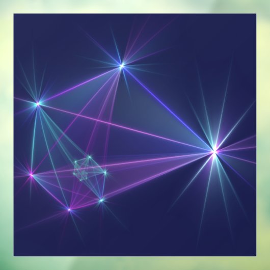 Constellatie, Abstracte Fantasy Fractal Art Raamsticker (Vel 3)