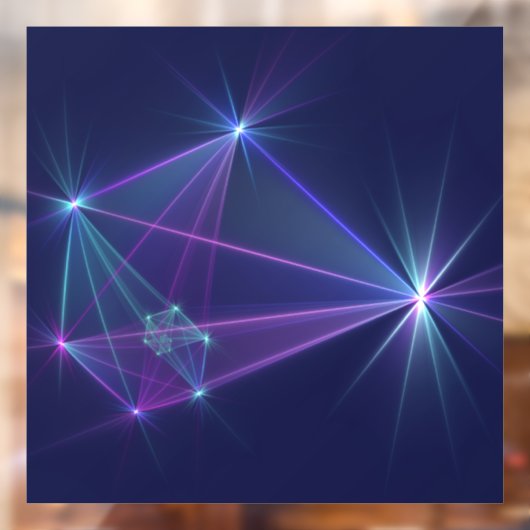 Constellatie, Abstracte Fantasy Fractal Art Raamsticker (Vel 2)