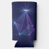 Constellatie, Abstracte Fantasy Fractal Art Seltzer Blikjeskoeler (Achterkant)