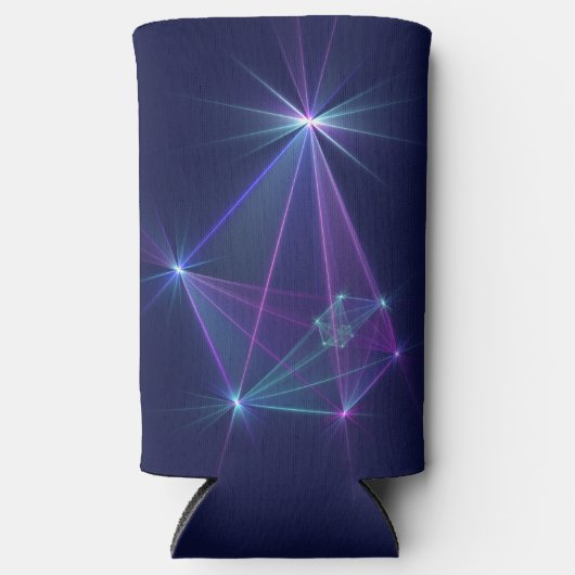 Constellatie, Abstracte Fantasy Fractal Art Seltzer Blikjeskoeler (Voorkant)