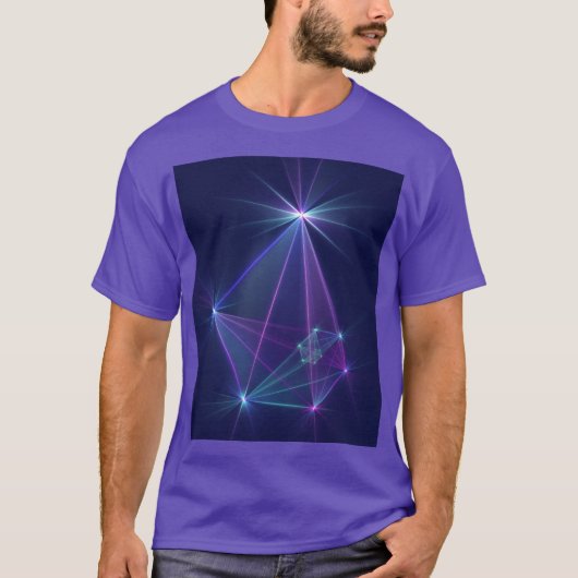 Constellatie, Abstracte Fantasy Fractal Art T-shirt (Voorkant)
