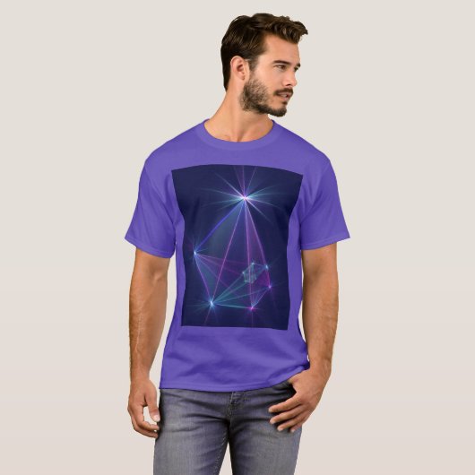 Constellatie, Abstracte Fantasy Fractal Art T-shirt (Voorkant volledig)