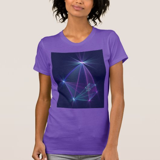 Constellatie, Abstracte Fantasy Fractal Art T-shirt (Voorkant)