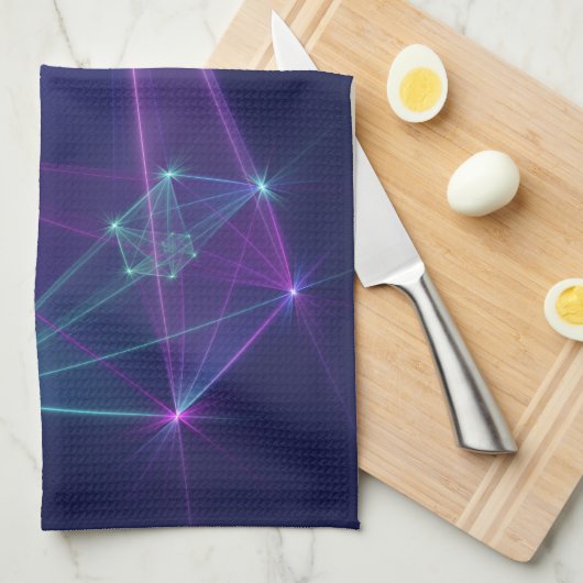 Constellatie, Abstracte Fantasy Fractal Art Theedoek (Quarter Fold)