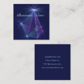 Constellatie, Abstracte Fantasy Fractal Art Vierkante Visitekaartje (Voorkant / Achterkant)