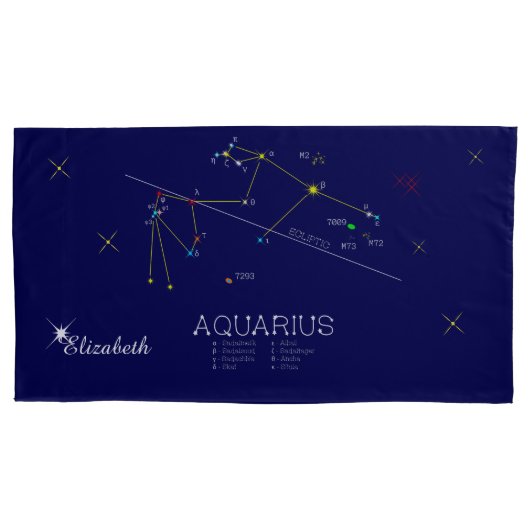 Constellatie AQUARIUS uniek, superb Kussensloop (Voorkant)