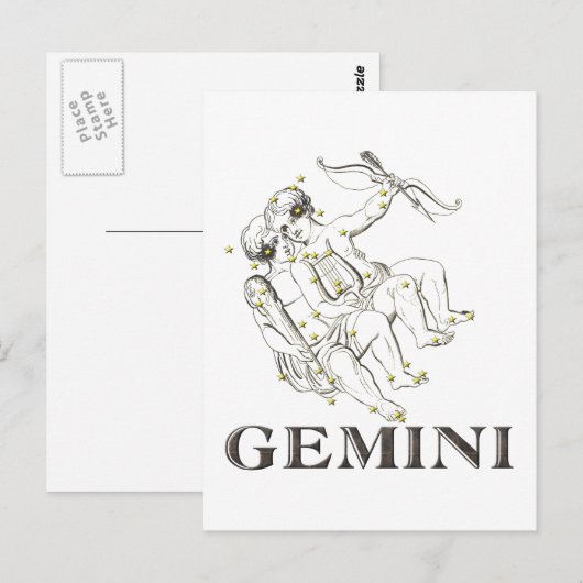 Constellatie: Gemini Briefkaart (Voorkant / Achterkant)