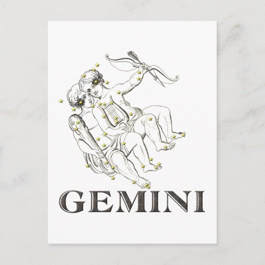 Constellatie: Gemini Briefkaart (Voorkant)