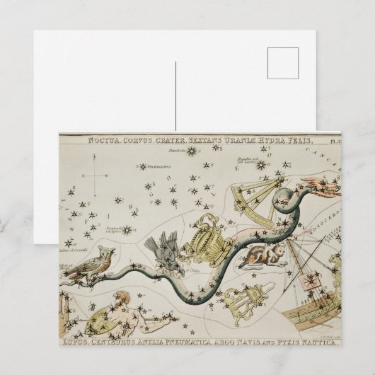  constellatie illustratie briefkaart (Voorkant / Achterkant)