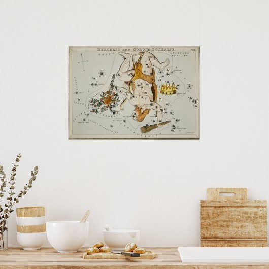 constellatie illustratie poster (Keuken)